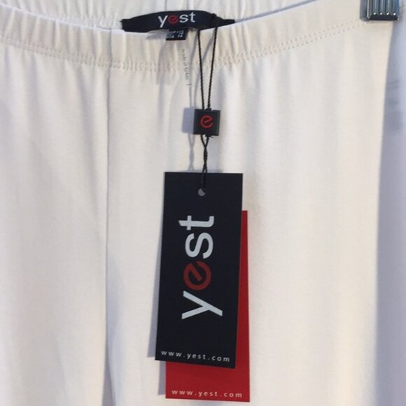 Yest Insider 8504 Stretch White Capris Leggings Pants Size 16 - Picture 3 of 12
